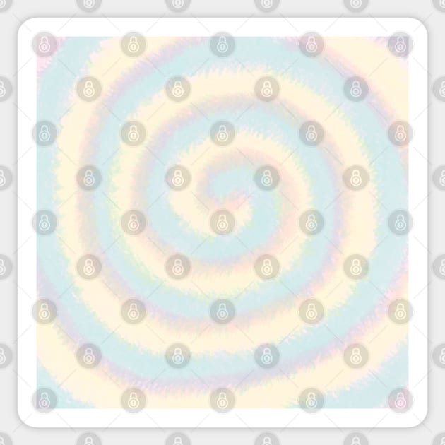 Pastel Tie Dye Spiral Scrapbooking Design Sticker by designsbyjuliee